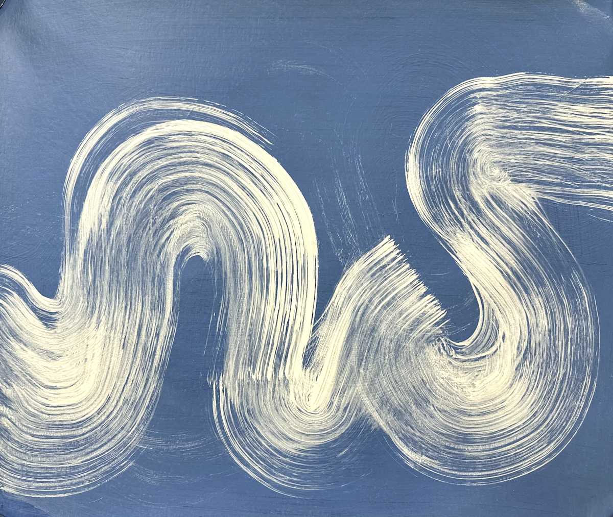 Swirls_Series_Blue and White_LRG_15 by Diane Stratton , Image 2.