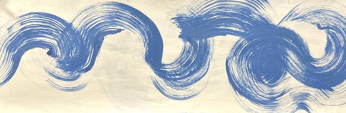 Swirls_Series_White and Blue_17 by Diane Stratton , Image 2.