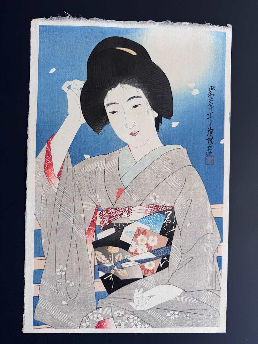 Hazy Moon on a Spring Night (Oboro-yo) by Ito Shinsui, Image 1.