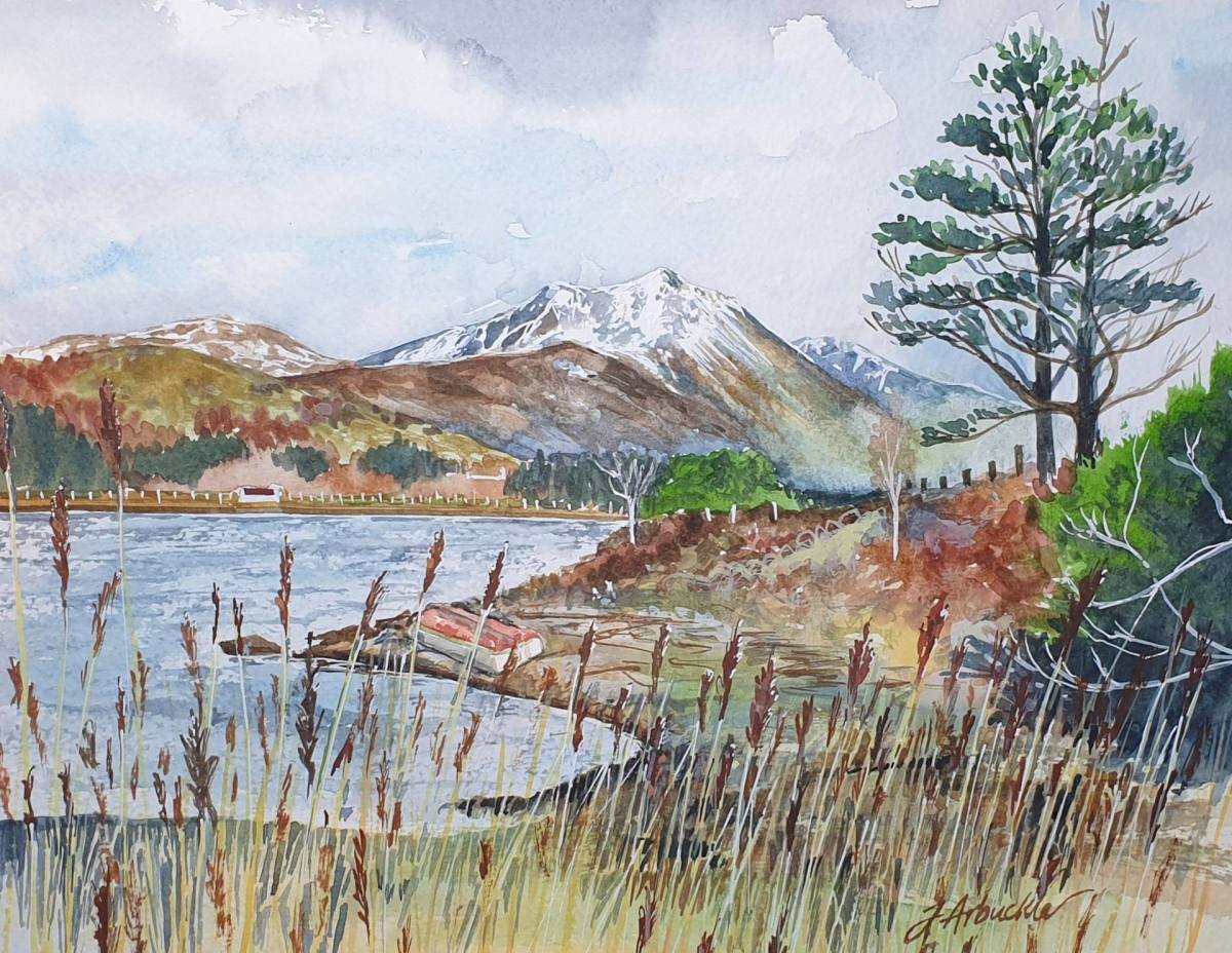 Beinn Sgritheall from Camuscross, Isleornsay, Skye by Julie Arbuckle 
