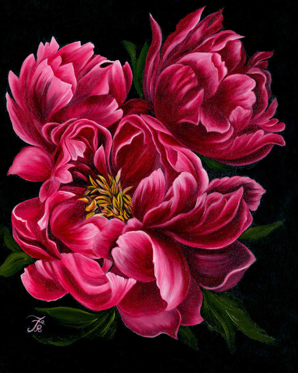 Midnight Flame by Rose Rezaei  Image: Mildnight Flame Oil Painting - Rose Rezaei