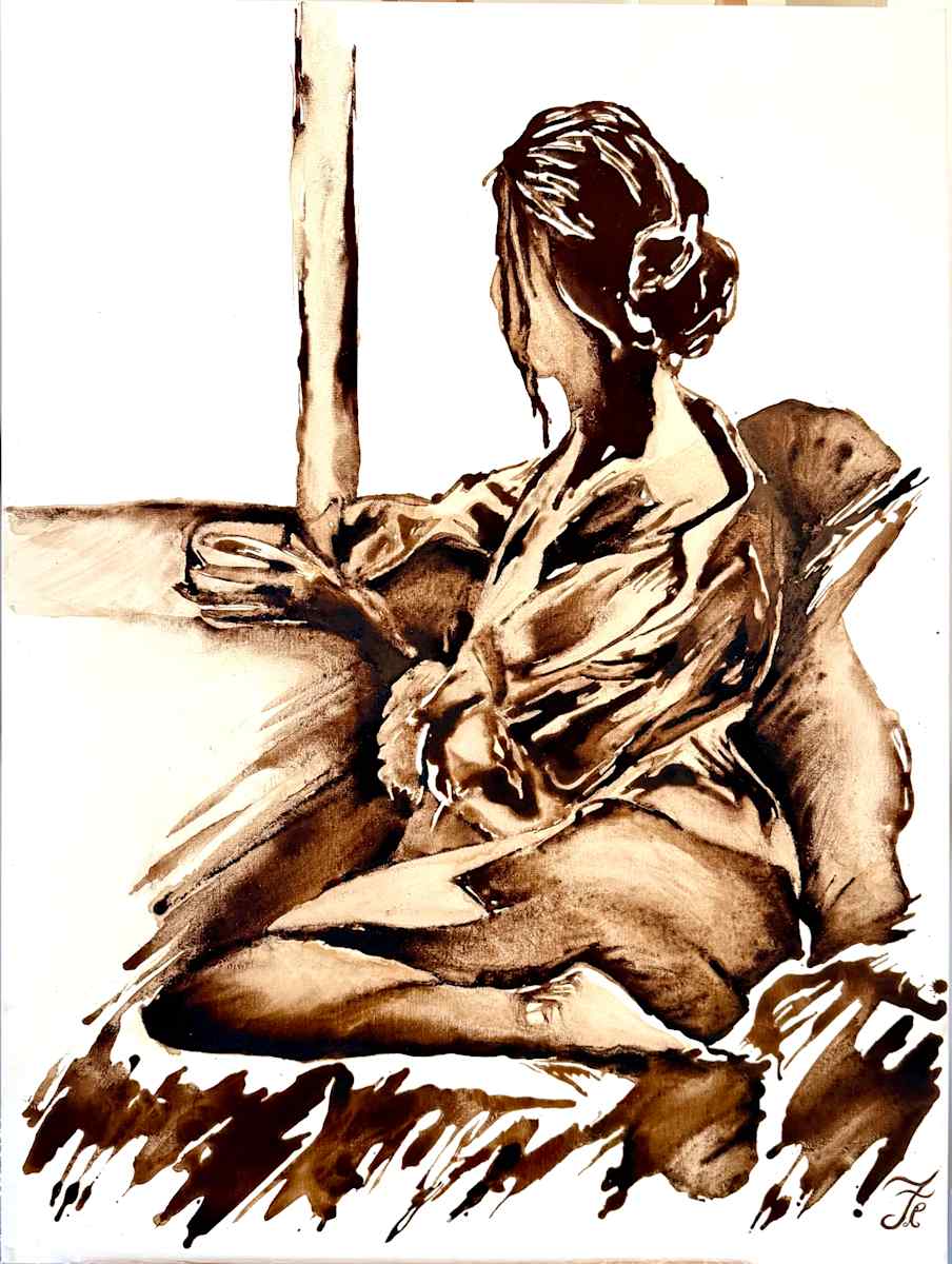 Freedom VII: À Demain... by Rose Rezaei  Image: À Demain..." (Until Tomorrow...) serves as a poetic bridge between memories of a forgotten, glorious past and a luminous hope for a future of freedom.