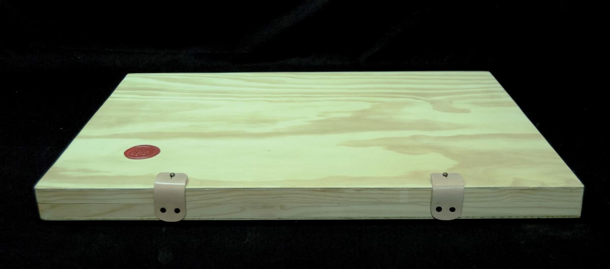 Hsien Prayer Prints Portfolio Presentation Box by James de Villiers  Image: Hsien Manifesto Print presentation box