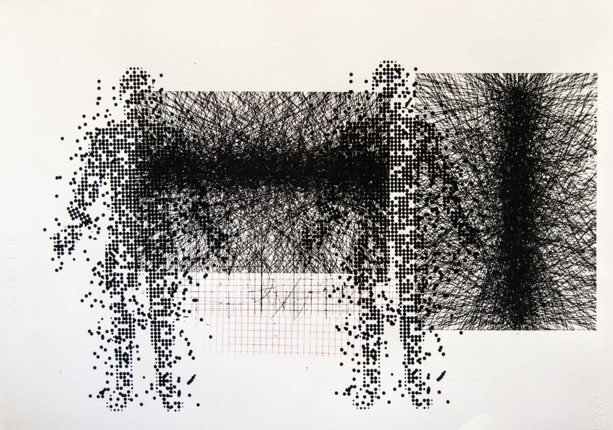 Animal magnetism. Screenprint monotype on Fabriano Rosaspina 280gsm. by James de Villiers 