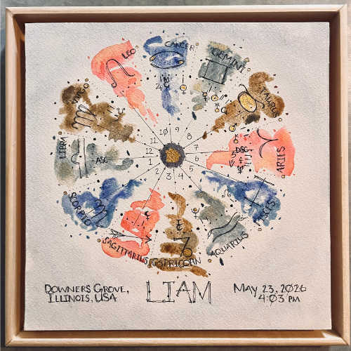 Liam - Commissioned Natal Chart + Interpretation by HavreMai Art, Image 1.