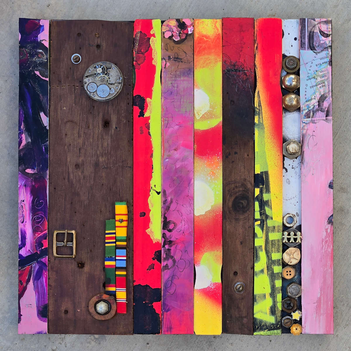 Striped History Diptych by Kyle Chile Thomas, Image 1.