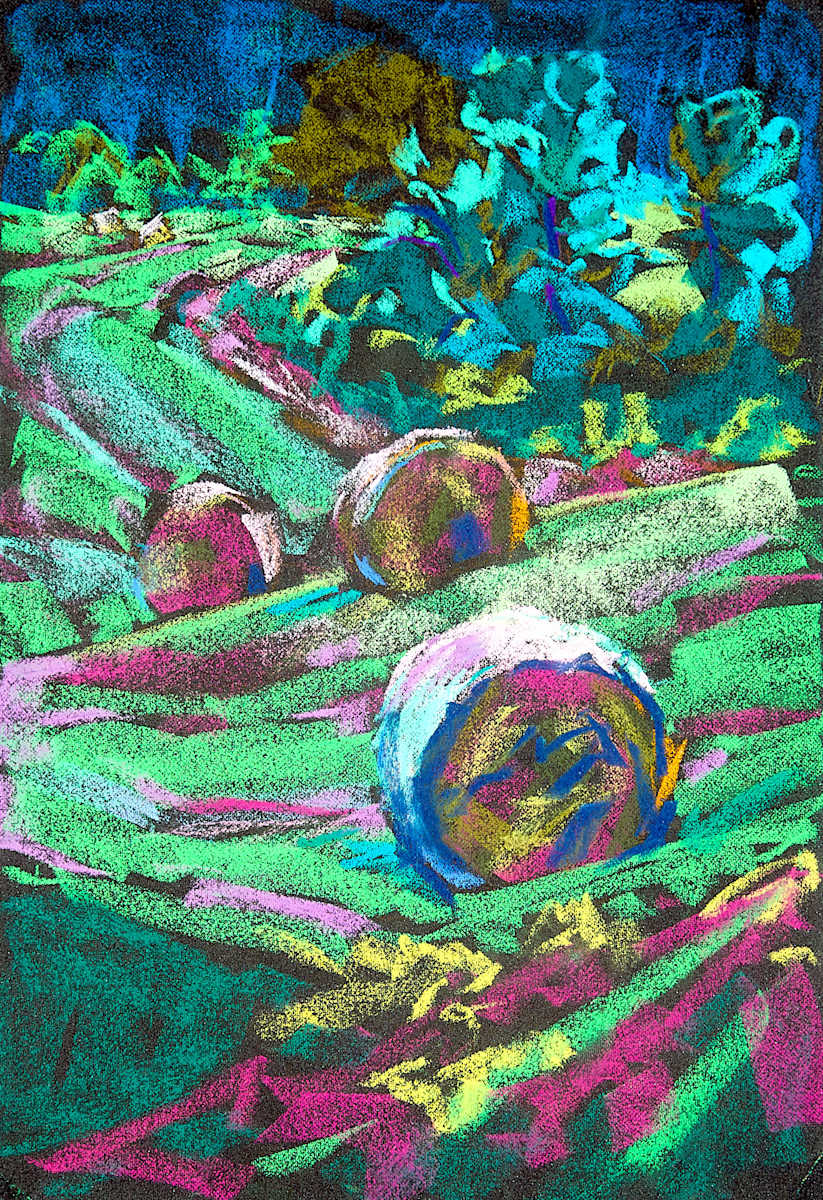 Field Bales by Lynne Bedbrook, Image 1.