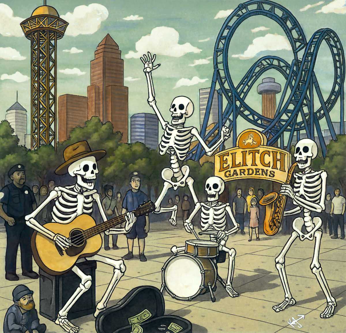 "Buskin Elitch" by Keith Allen Jones, Image 1.