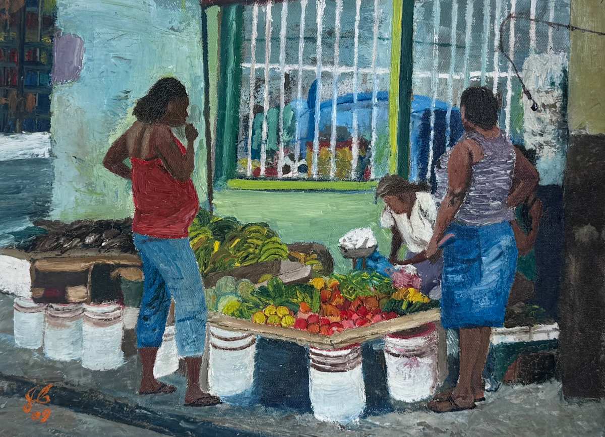 Hawkers In Bridgetown by John Carter, Image 1.