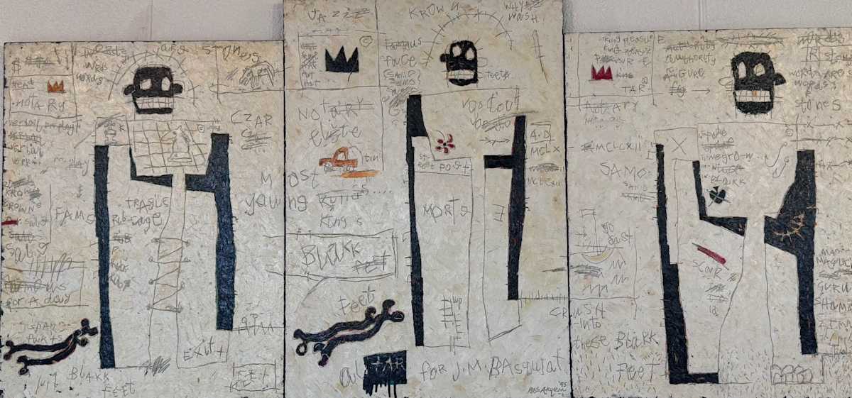 Al-tar for Basquiat (Triptych) by Ras Akyem-I Ramsay, Image 1.