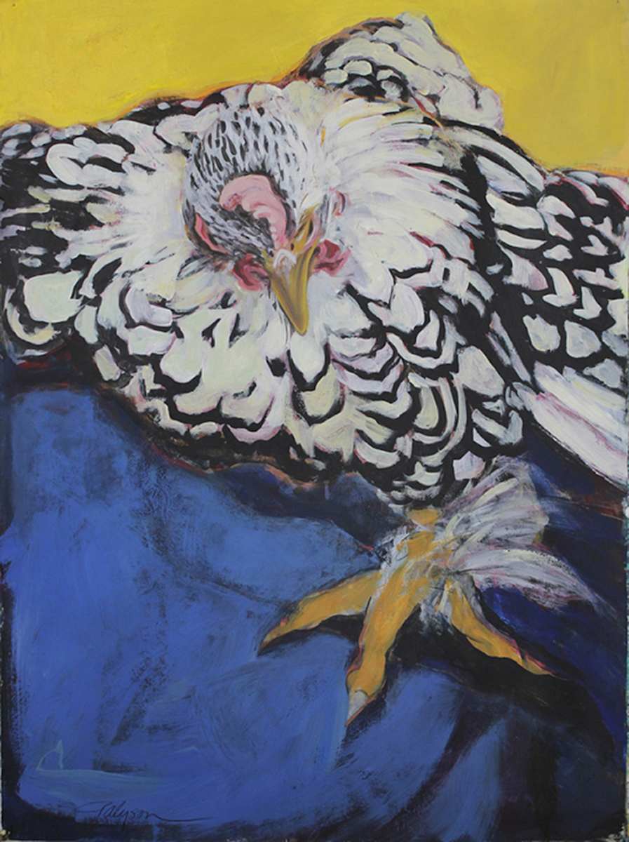 Yellow & Blue Hen by renée  alyson, Image 1.