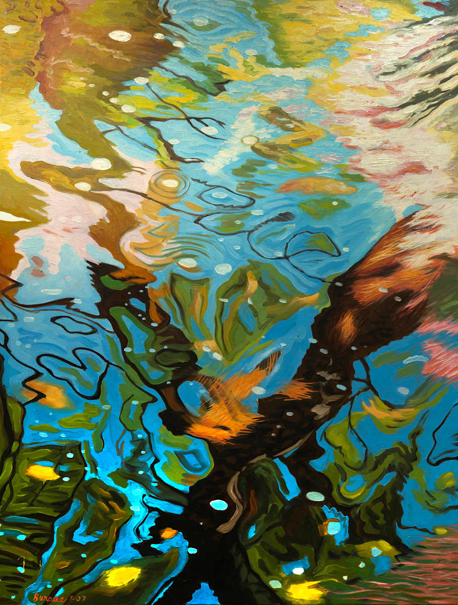 Blue Brown Green Swirls by James Burpee, Image 1.