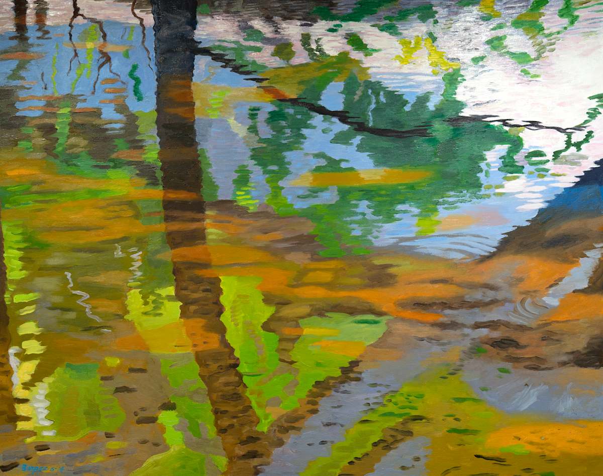 Green Brown Orange Ripples by James Burpee, Image 1.