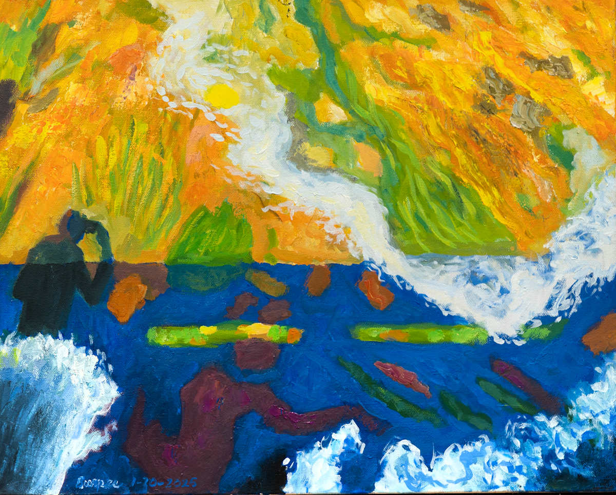 Green Orange White Blue by James Burpee, Image 1.