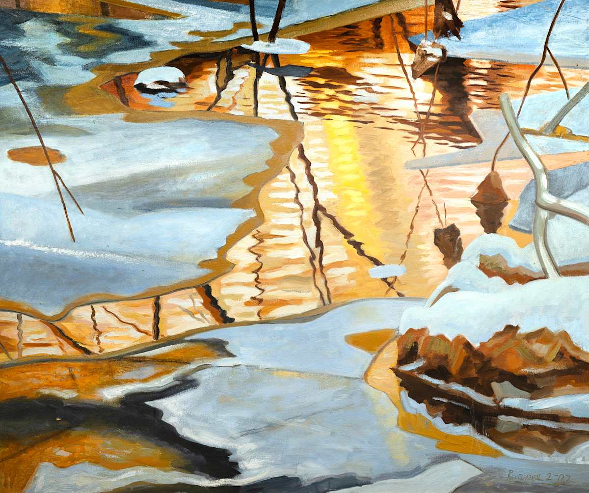 Light Blue Orange Brown Reflection by James Burpee, Image 1.
