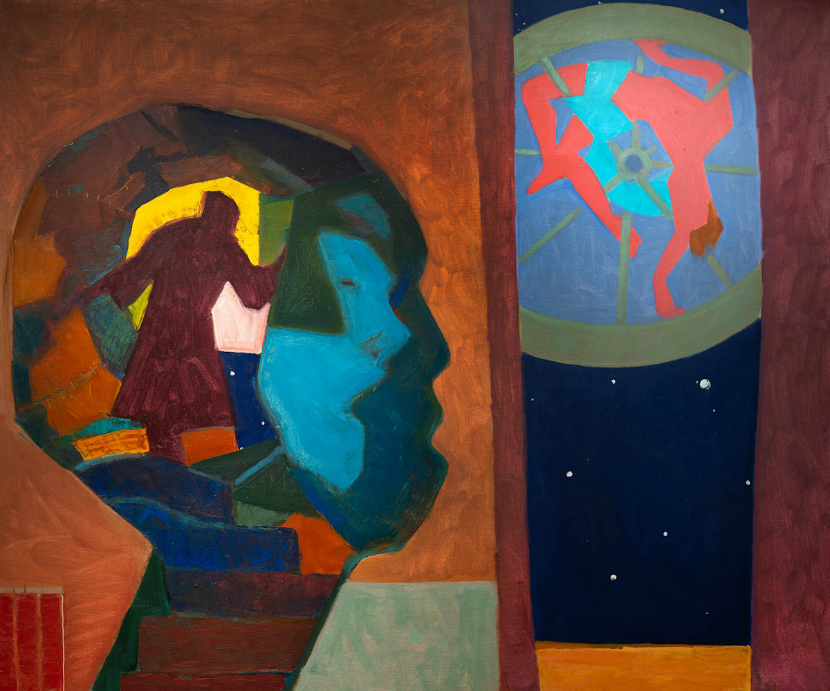 Maroon Shadow Figure by James Burpee, Image 1.