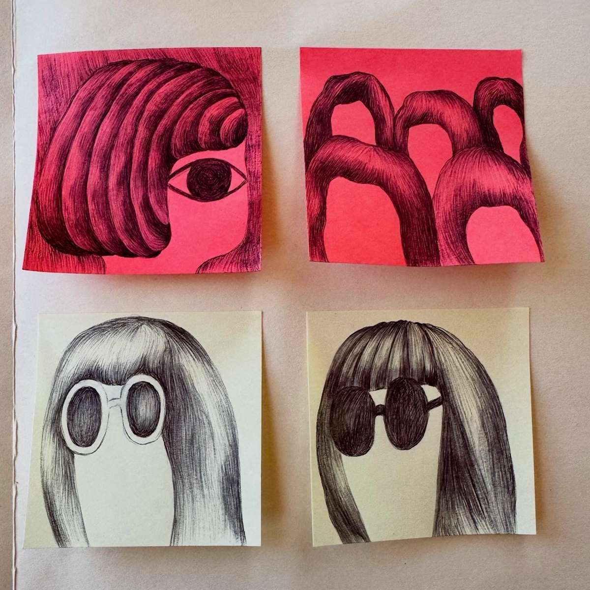 Post-its 2024 by Nolina Burge, Image 1.