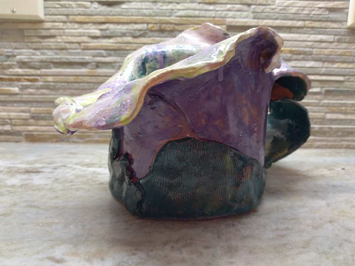 RNR #8 Iris Water Vessel by Ronda Richley 