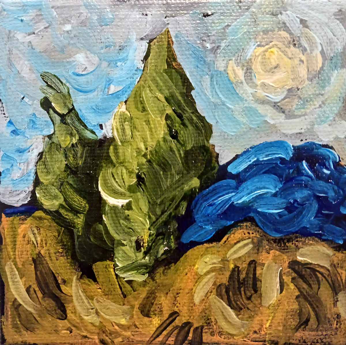 Mini Swirly Cypress by Ronda Richley 
