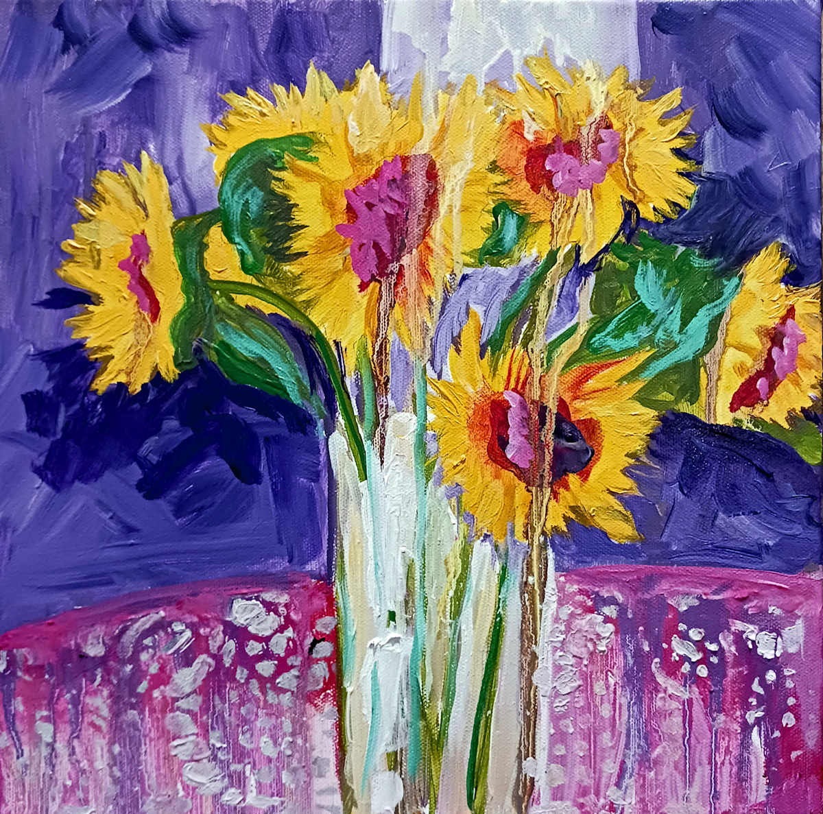 Sunburst Symphony in Violet by Ronda Richley 