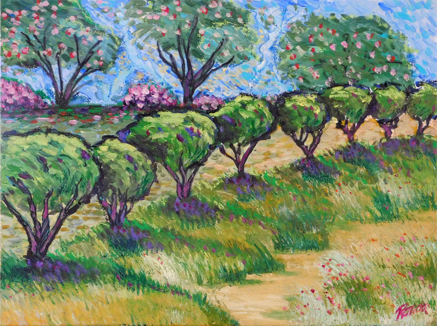 After Van Gogh: The Olive Garden by Ronda Richley 