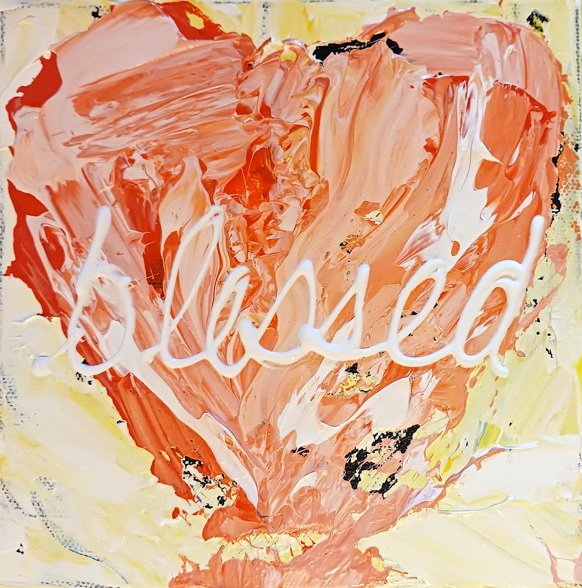 Blessed orange on yellow by Ronda Richley 