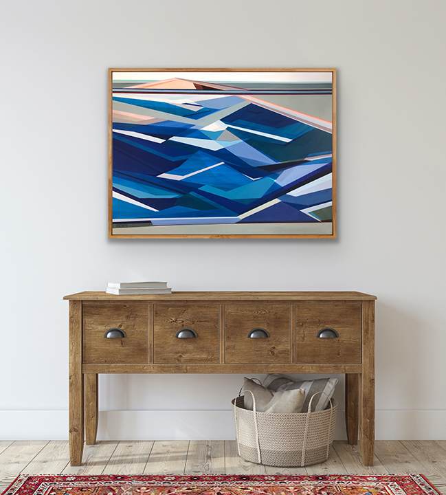 Ebb and Flow - 36x48 Coastal Abstract Art | Shilo Ratner by Shilo Ratner, Image 4.