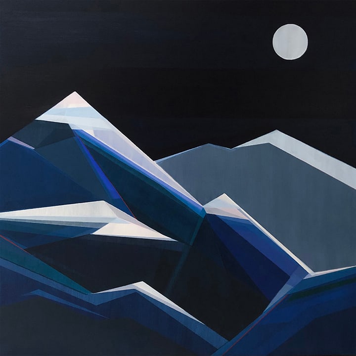 Midnight Moon by Shilo Ratner  Image: Midnight Moon, 40in x 40in, Acrylic on Canvas