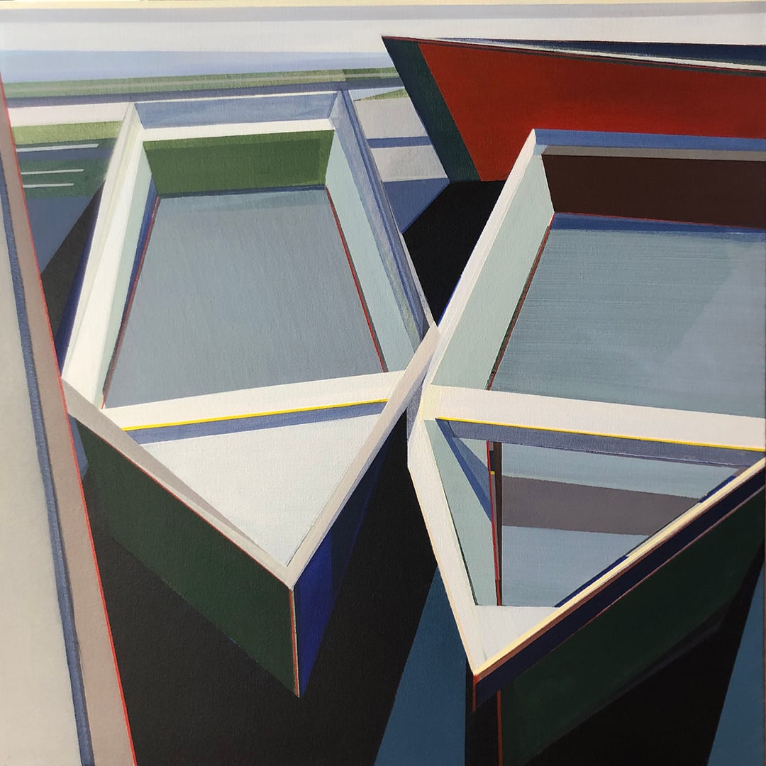 Three Boats_30" x 30"_Acrylic on Canvas by Shilo Ratner  Image: Three Boats_30" x 30"_Acrylic on Canvas