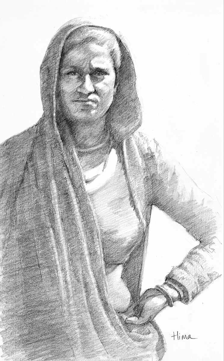A Rajasthani Lady by Hima  Jain, Image 1.