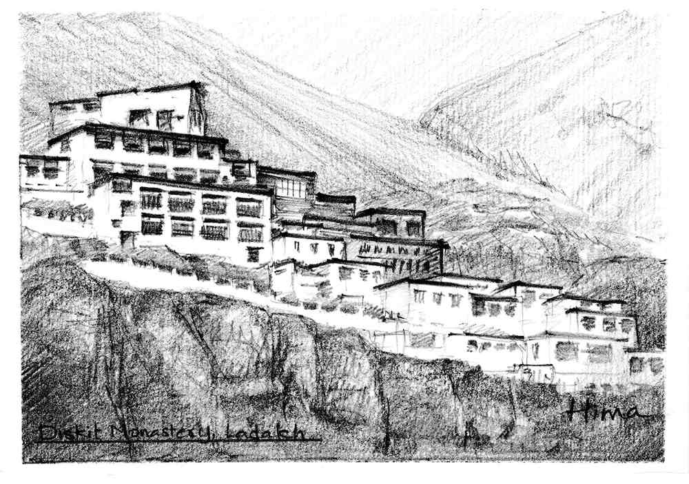 Diskit Monastery by Hima  Jain, Image 1.