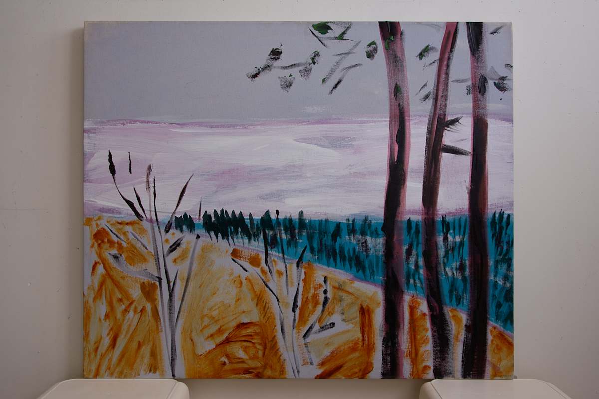Ridge with Three Trees by Barbara Ballachey, Image 1.