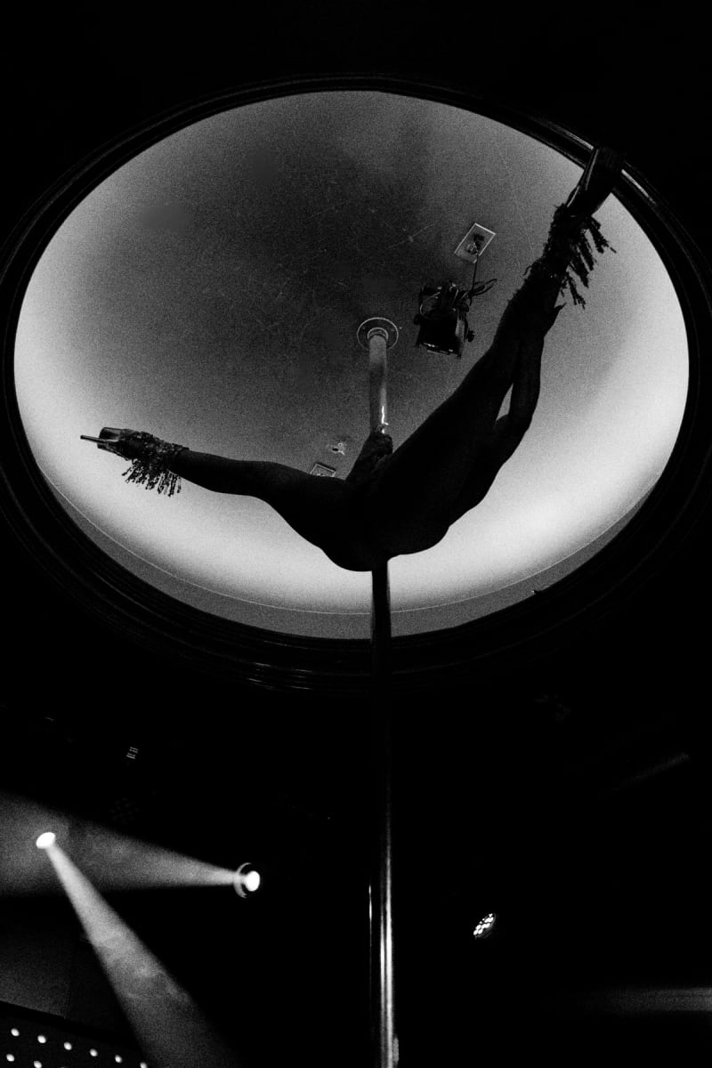 Splits in the air, Show Palace Gentlemen's Club, Queens, New York by Elizabeth Waterman 