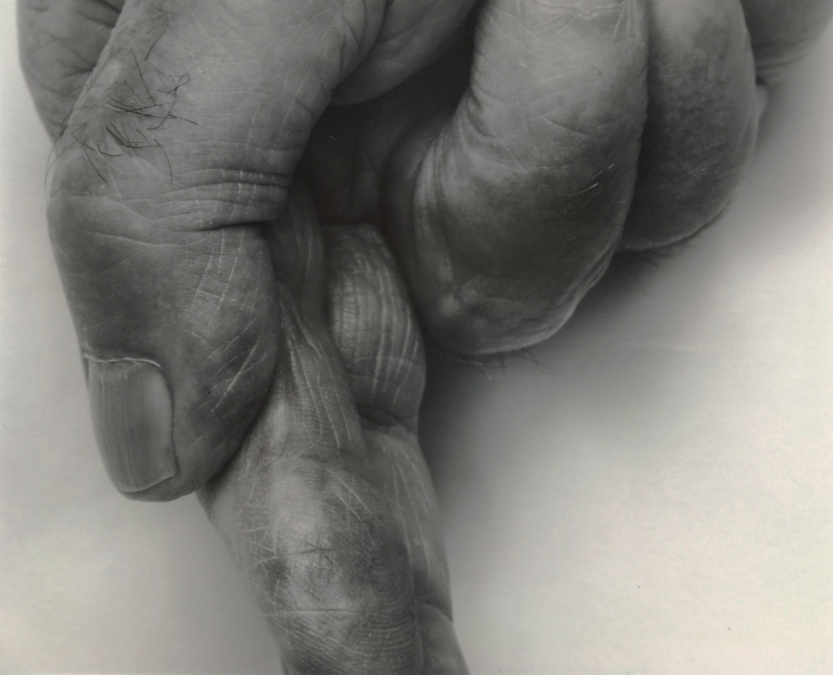 Crunched Fingers, 1999 by John Coplans 