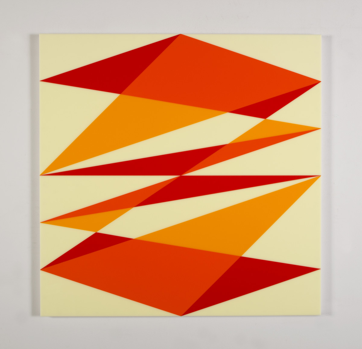 Composition in 2016 Yellow, 2119 Orange, and 2662 Red on 2146 Ivory by Brian Zink 