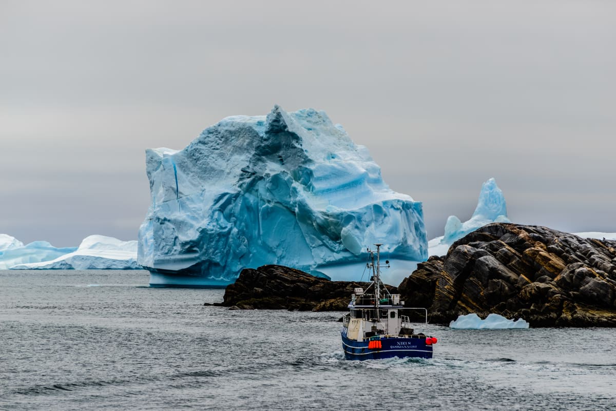 Inuit Fishing Vessel, Qeqertarsuaq, Greenland by Stephen Gorman 