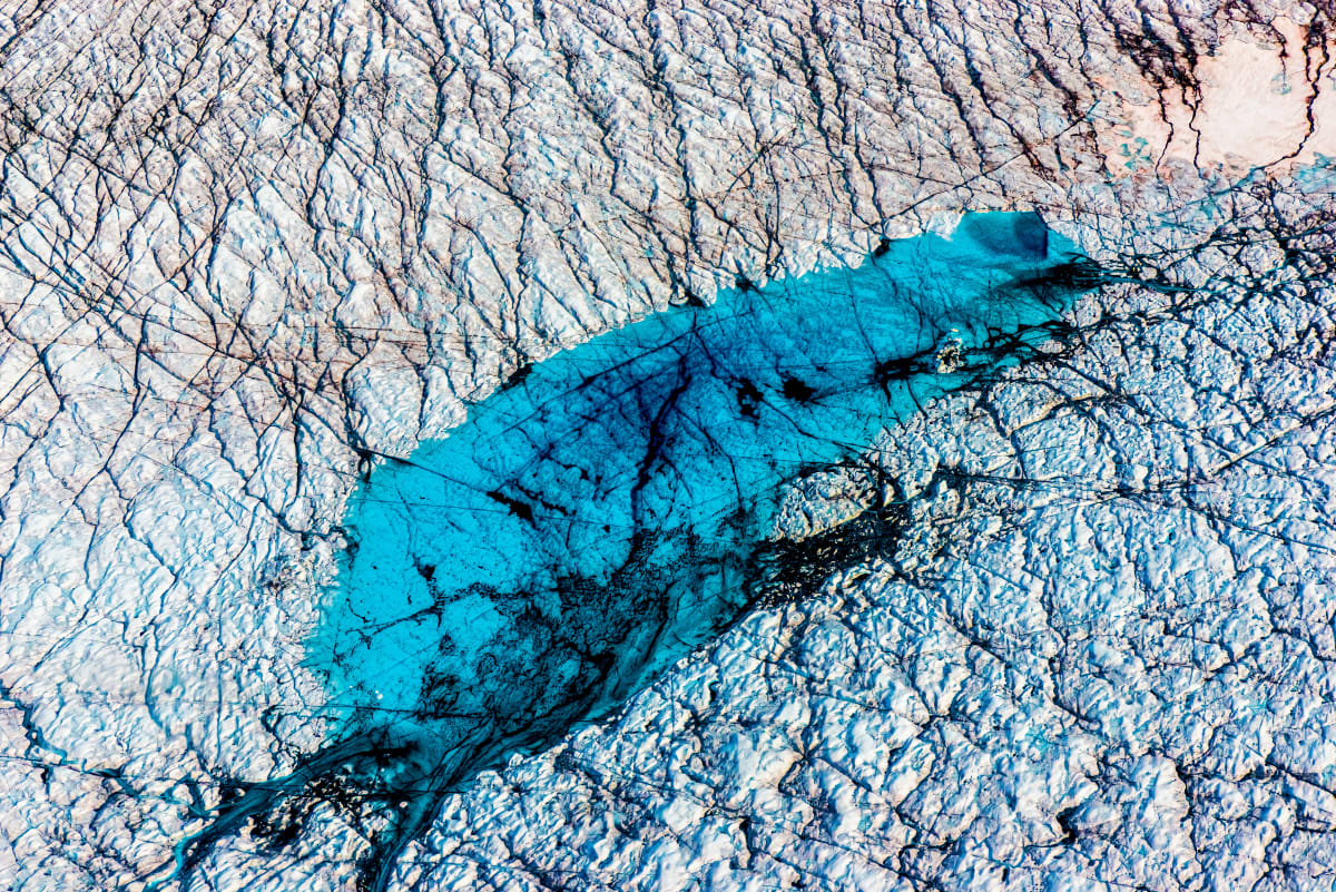 Meltwater Lake, Greenland Ice Sheet, Greenland by Stephen Gorman 