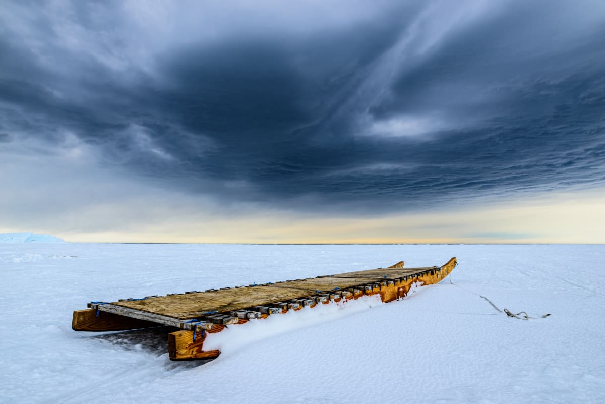 Komatic at the Floe Edge, Baffin Bay, Canadian Arctic by Stephen Gorman 