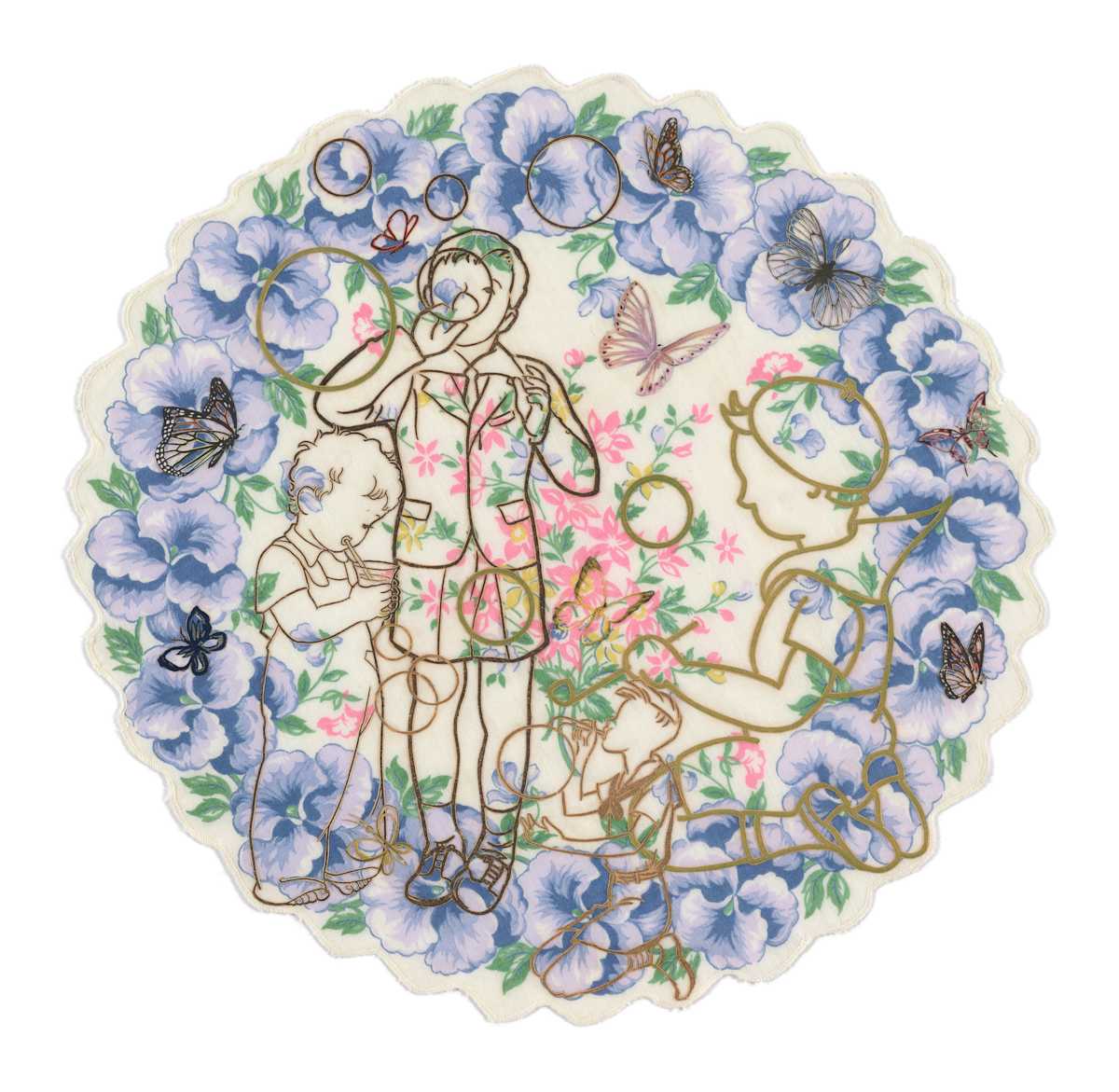 Bubble Blowing Pansies by Keith Maddy, Image 1.