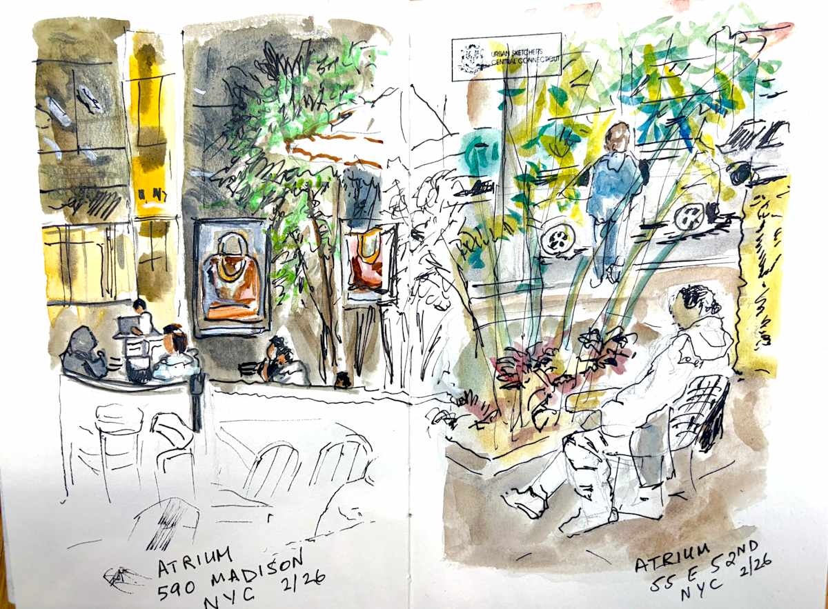 NYC Midtown Atriums by Susan Schapira, Image 1.