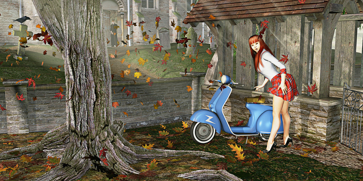 Melanie Rode Her Vespa to Vespers by Peter J Sucy Digital Arts 