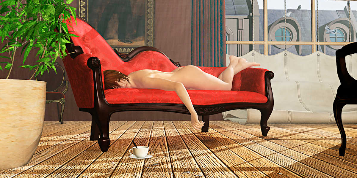 Nude Red Chaise by Peter J Sucy Digital Arts, Image 2.
