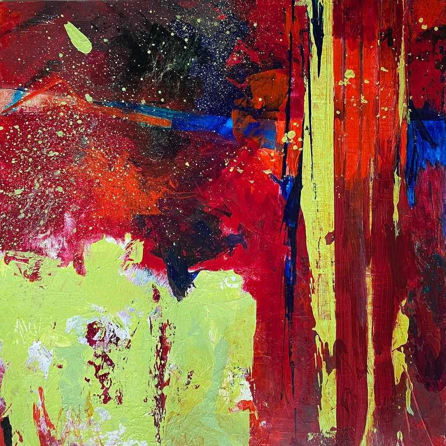 Transparent Red with Green by Patti Groome, Image 1.