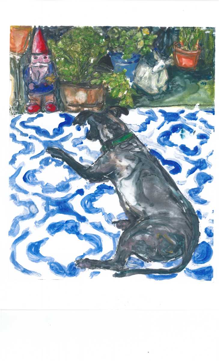 Sam on the Pation by Doris Kapner, Image 1.