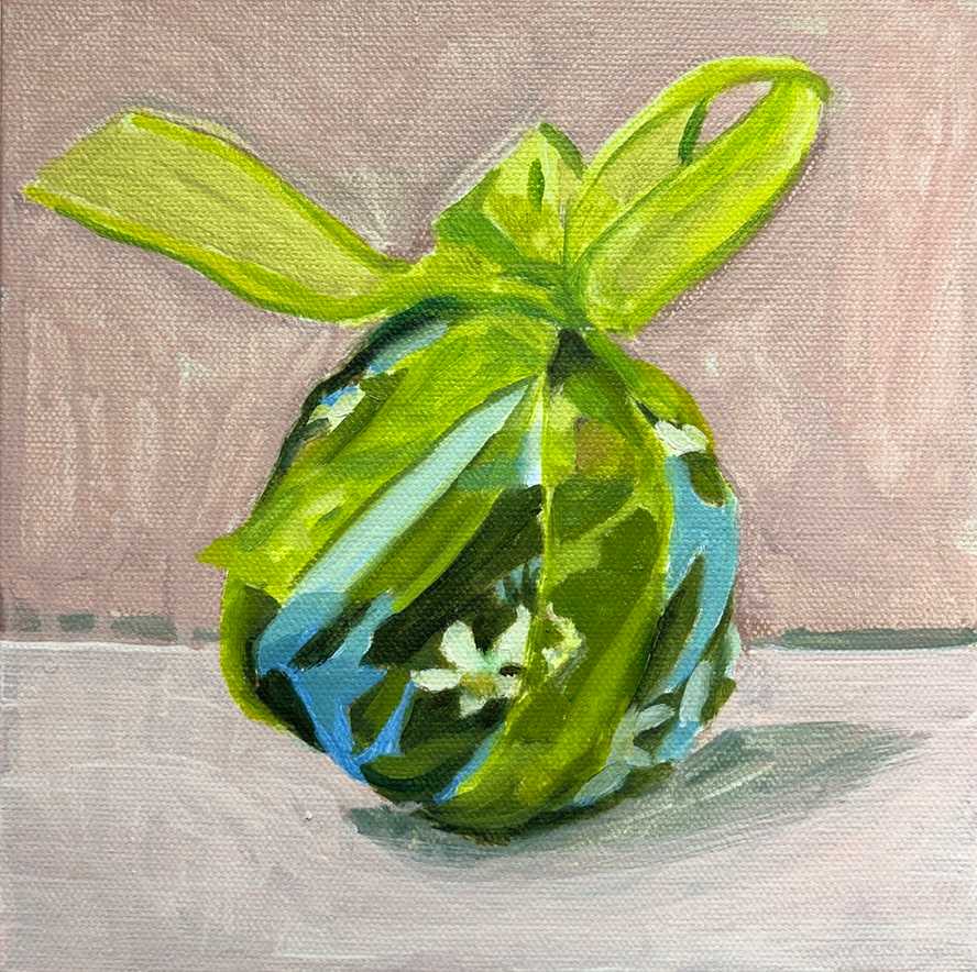 Wrapped In Blossoms: Chartreuse Bow by Ariel Davis, Image 1.