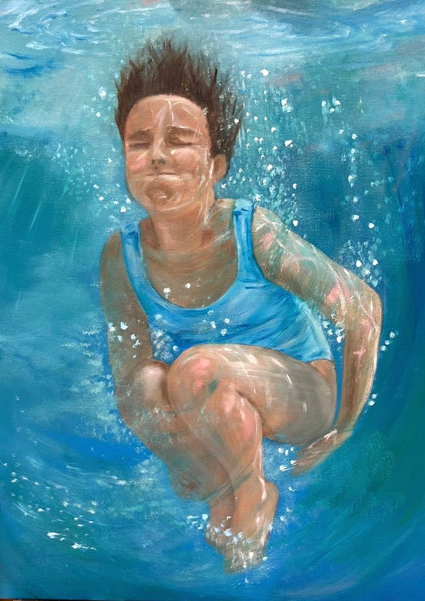 Jumping into the water by Hilde Hanssens, Image 1.