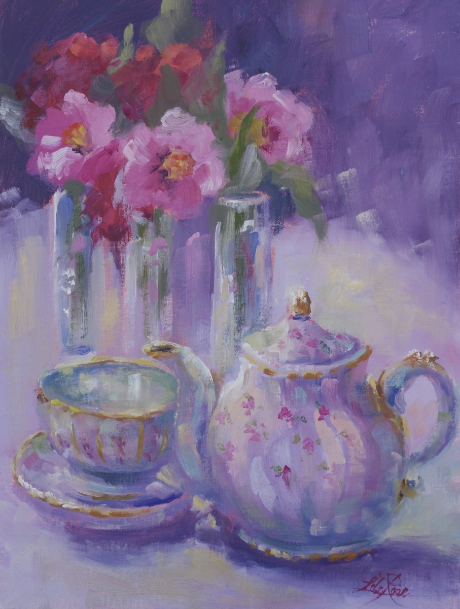 Tea Time with Camellias by Rose S. Kennedy 