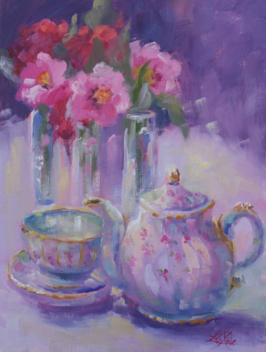 Tea Time with Camellias by Rose S. Kennedy, Image 1.