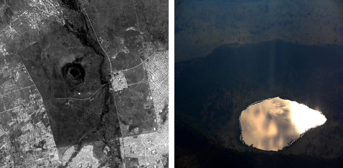 Tswaing Crater diptyche by Marcus Neustetter 