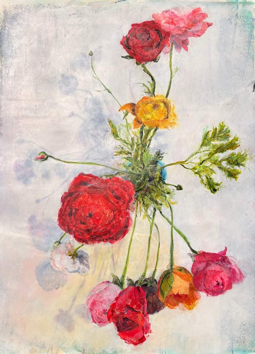 Apsis - Ranunculus and Roses by Danna Vanderford, Image 1.
